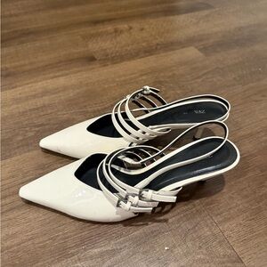 Zara Beige Strappy Heels